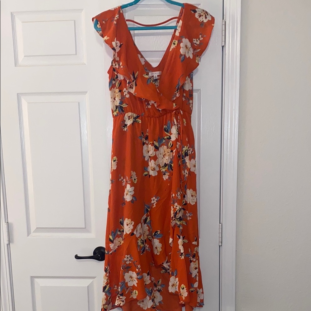 Floral Orange Dress